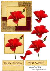 Hibiscus Flower Topper Decoupage