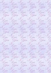 Lilac I Love You Backing Paper