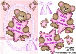 Baby Girls First Christmas Decoupage