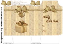 Gold Luxury Christmas Gift Bag or Table Decoration