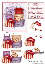 Hats, Bags and Pretty Boxes Decoupage