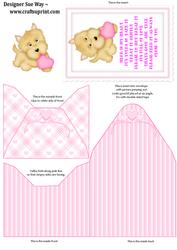 Here is My Heart Envelope Shaped Card