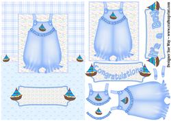 New Baby Boy or First Birthday Card Front