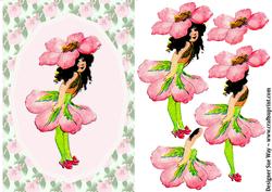 Apple Blossom Girl Decoupage
