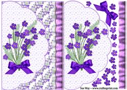 Spring Violets Wavey Edge Card Front