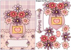 Flower Pocket Card Front & Step by Step