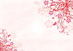 Red Butterflies and Swirls Card Base