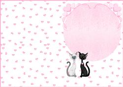 The Love Cats Wedding, Engagement or Anniversary Insert