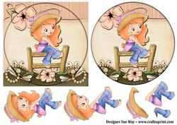 A Country Story Square Card Topper Decoupage