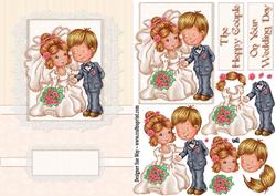 Wedding Day, Bride and Groom Card Front