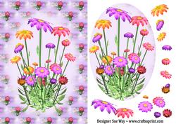 Flower Meadow Card Front, Topper and Decoupage