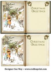 Bringing Home the Christmas Tree Book Card