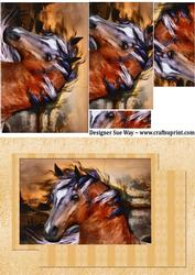 Wild Horse Card Front and Pyramid