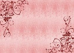 Swirls and Flowers in Red and Blush Backing Paper