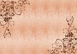 Swirls and Flowers in Rust and Bronze Backing Paper