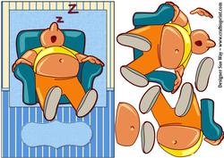 Napping Dad Decoupage