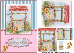 Birthday Wishes, Wishing Well Quick Card, Topper and Pyramid