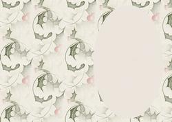Christmas Holly and Snow Flakes Insert