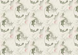 Christmas Holly and Snow Flakes Backing Paper