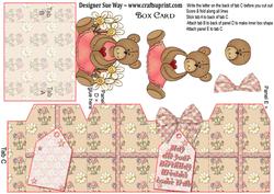Birthday Flower Bear Box Card