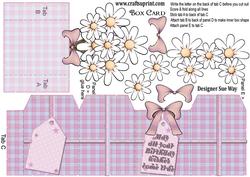 Pretty Flower Bouquet Box Card