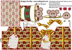 Christmas Mouse in a Tea Cup Box Card