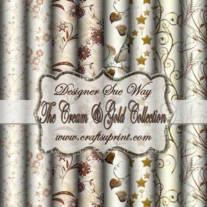 Cream and Gold Luxury Backing Paper Kit