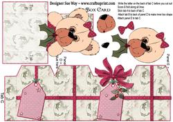 Christmas Teddy in a Box Card