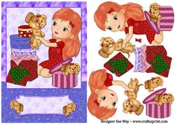 Puppies Hiding in Christmas Present Boxes Decoupage