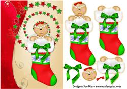 Cute Cookie Christmas Stocking Step by Step Card Front