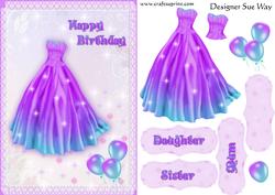 Birthday Party Dress Card Front