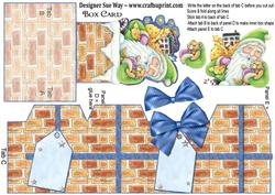 Santa in the Chimney Box Card