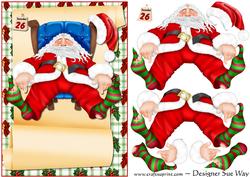 Sleeping Santa Card Front