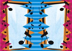 Funky Musical Notes Insert