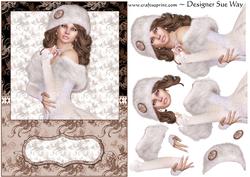Sophisticated Lady Card Front Step by Step