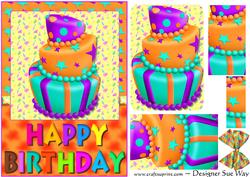 Crazy Birthday Cake Quick Card Pyramid