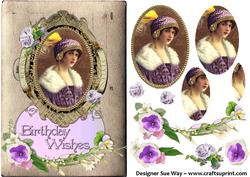 Deco Lady Postcard Cameo
