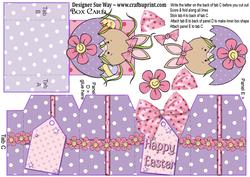 Easter Egg Bunny Box Card