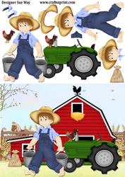 Farm Boy Decoupage