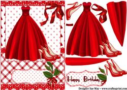 Red for Danger Card Front and Decoupage