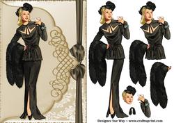 Cocktail Hour! Vintage Fashion Lady Decoupage