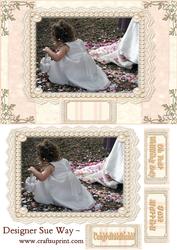 Wedding Day Confetti and Flower Girl Card Front