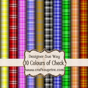 Colourful Checks Backing Paper