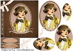 Twenties Cameo Lady Pyramid