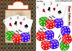 Aces High and Roll the Dice Fathers Day Card
