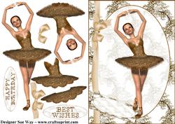 Cherry Blossom Ballerina Decoupage