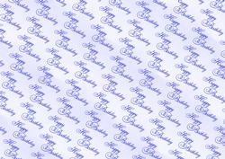 Blue Happy Birthday Backing Paper
