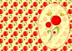 Red Heart Flower Quick Card