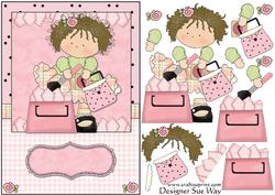 Girly Shopping Trip Decoupage