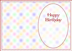Colourful Dots Happy Birthday Insert Red